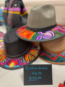 Embroidered Fedora Hat