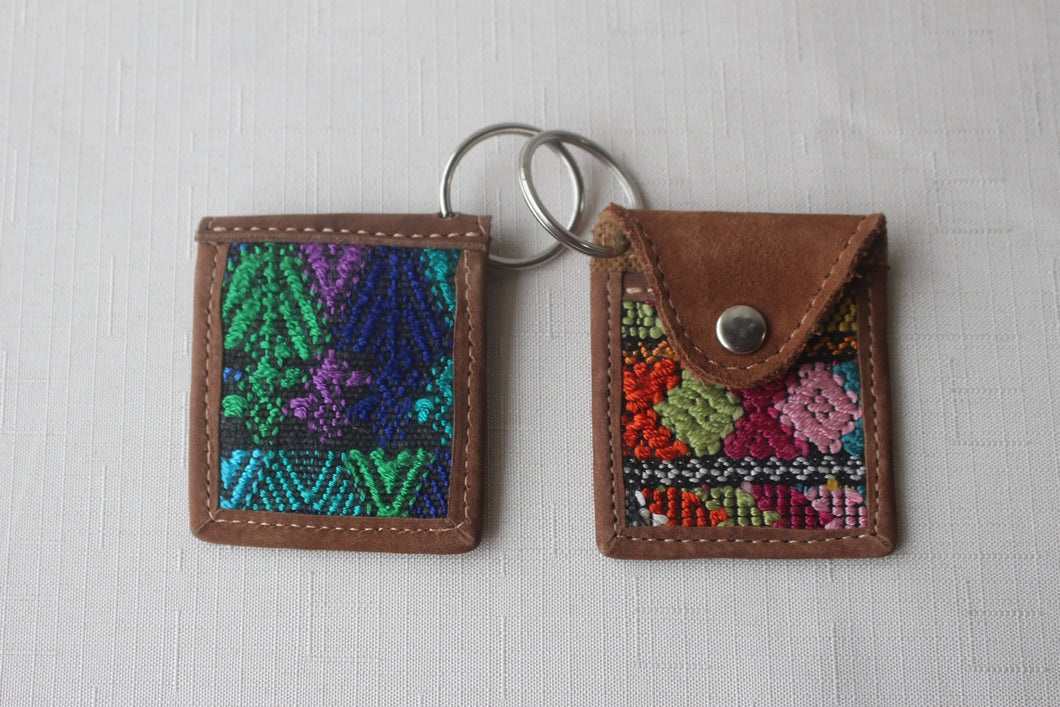 Embroidered/Leather Keychain