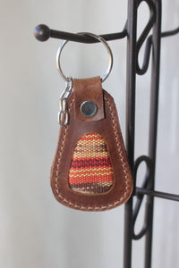 Embroidered/Leather Keychain