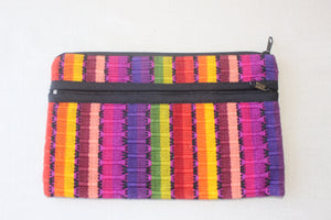 Embroidered pouch, Large multicolored