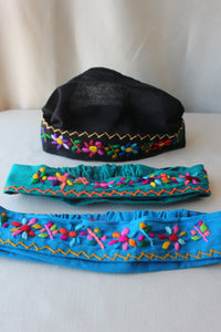 Headbands, embroidered fabric